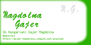magdolna gajer business card
